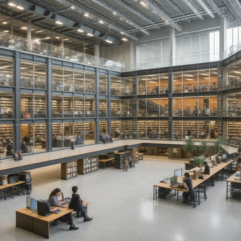 AI-created image of Duane G. Meyer Library