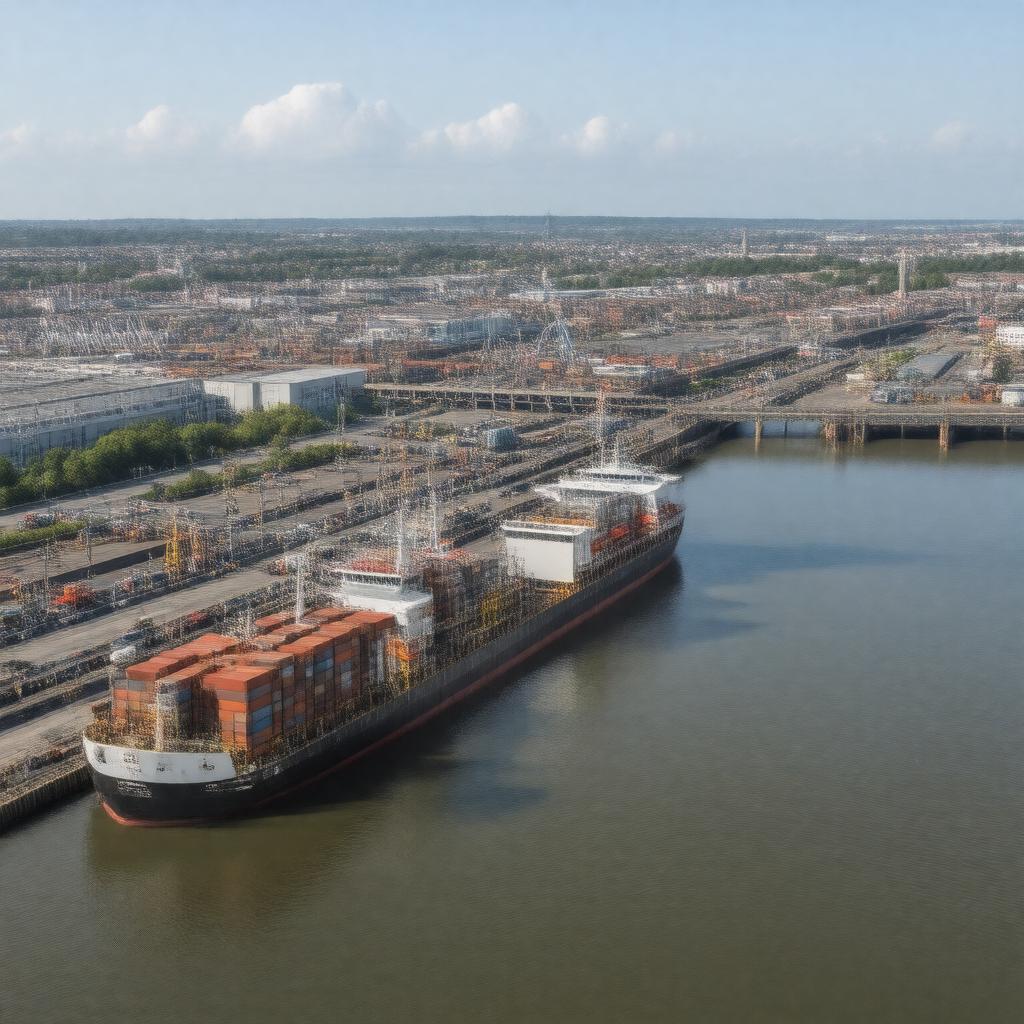 AI-created image of Dublin Port