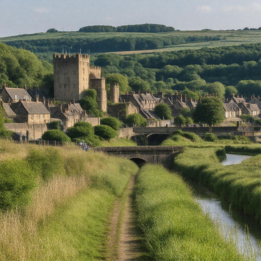 AI-created image of Dudley, England