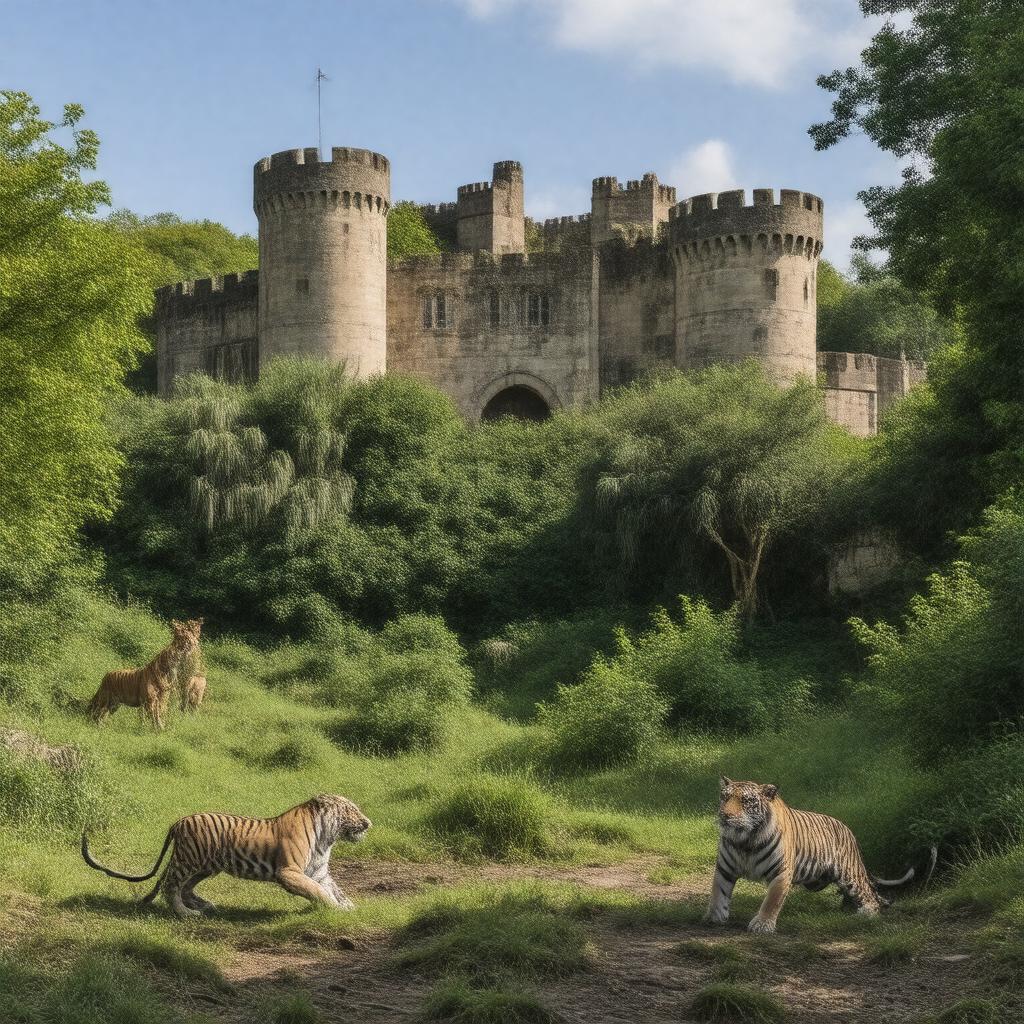 AI-created image of Dudley Zoo and Castle