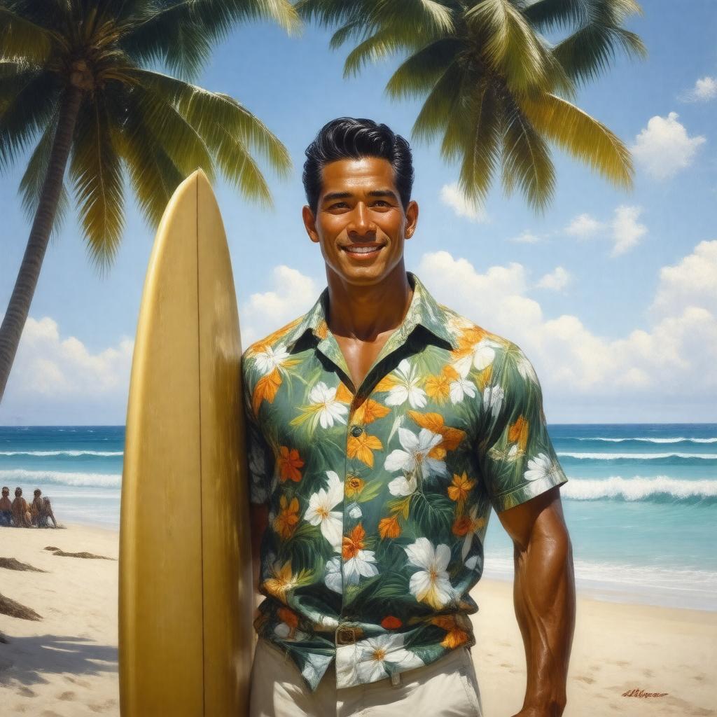 AI-created image of Duke Kahanamoku