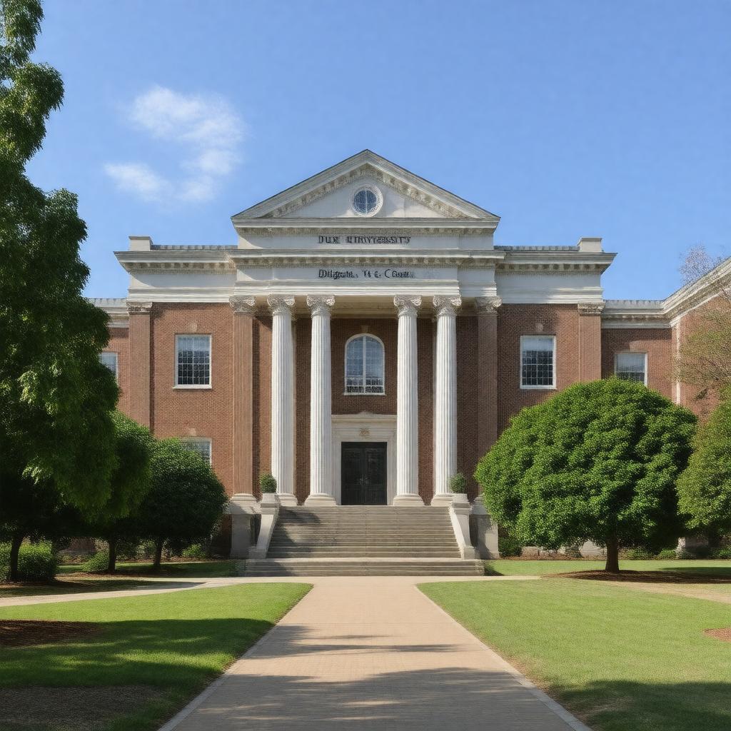 Click to view larger image AI-created image of Duke University School of Law