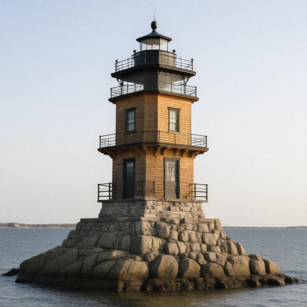 Click to view larger image AI-created image of Dumpling Rock Light