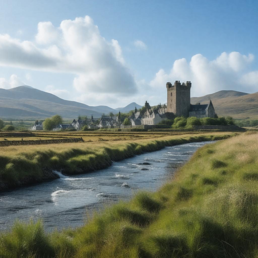 AI-created image of Dunbeath, Caithness, Scotland