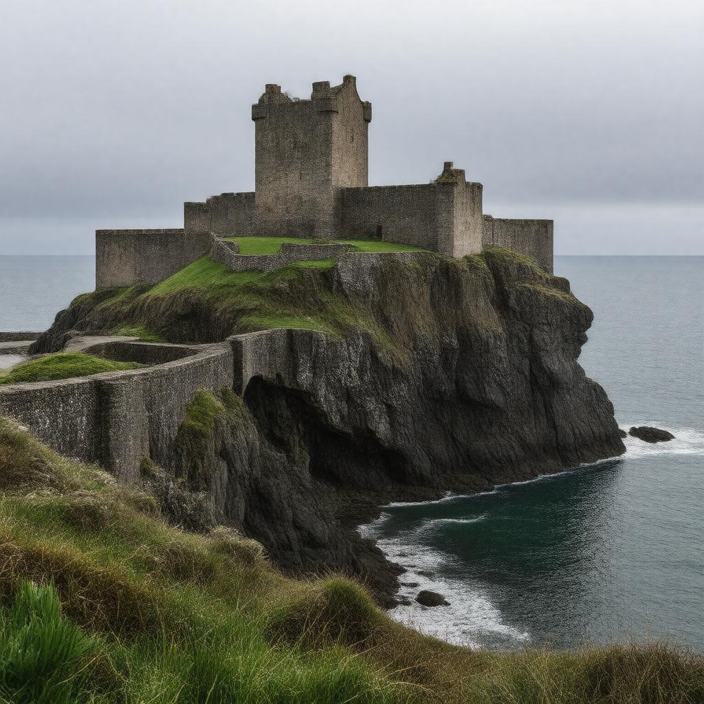 AI-created image of Dunluce Castle