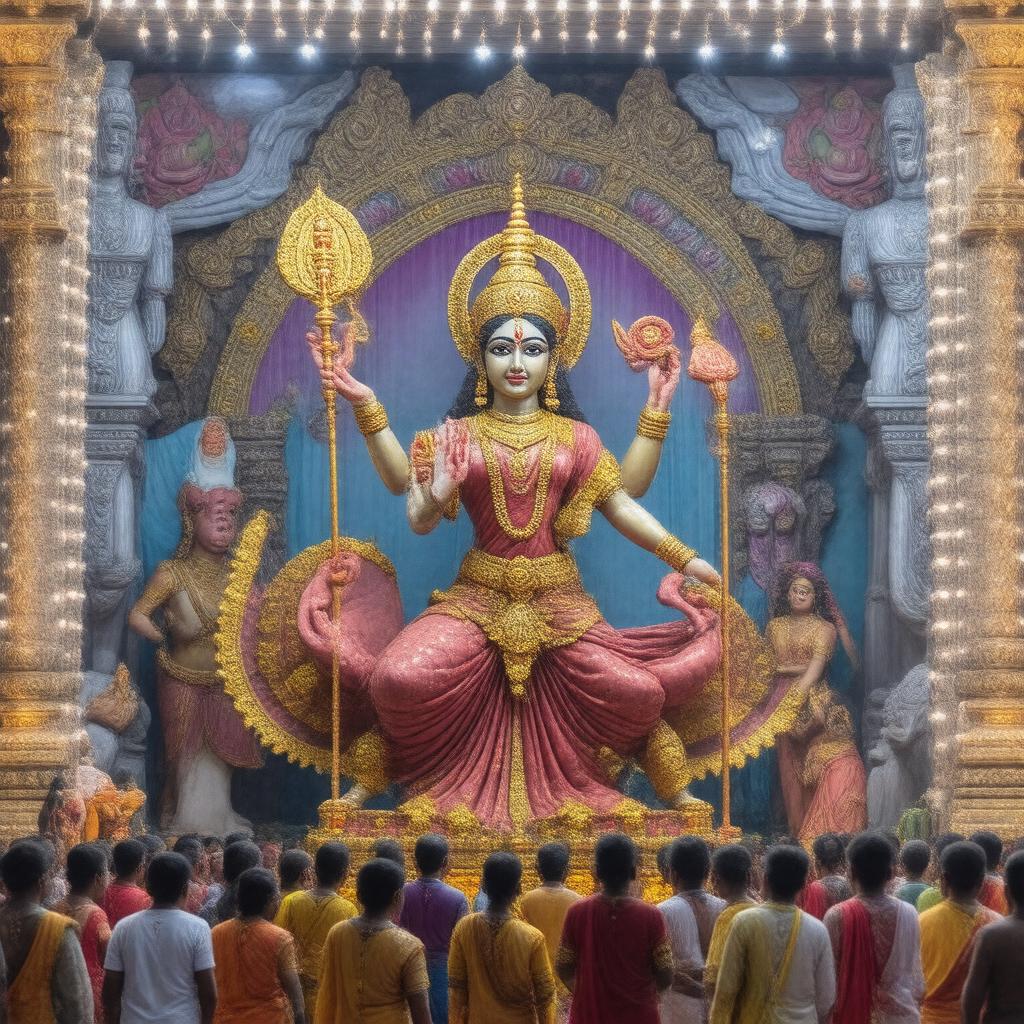 AI-created image of Durga Puja (West Bengal)