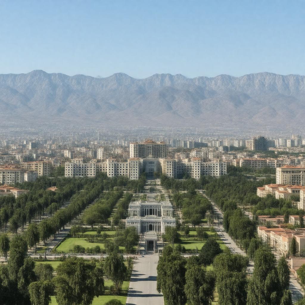 AI-created image of Dushanbe, Tajikistan