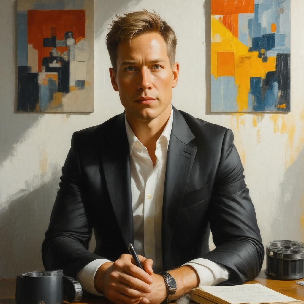 AI-created image of Dustin Lance Black