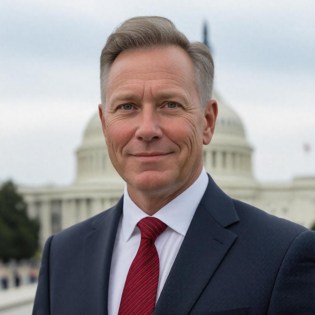 Click to view larger image AI-created image of Dusty Johnson