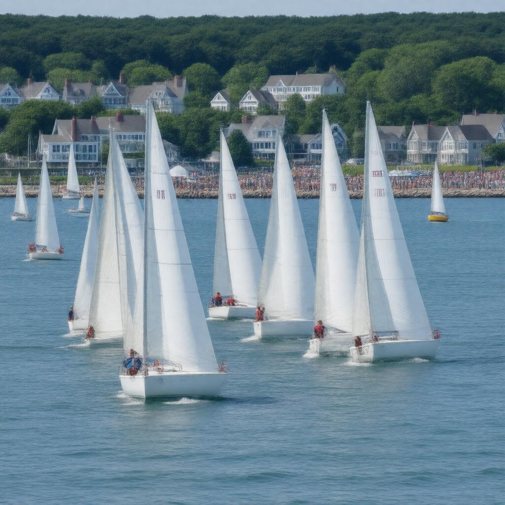 Click to view larger image AI-created image of Duxbury Clipper Regatta