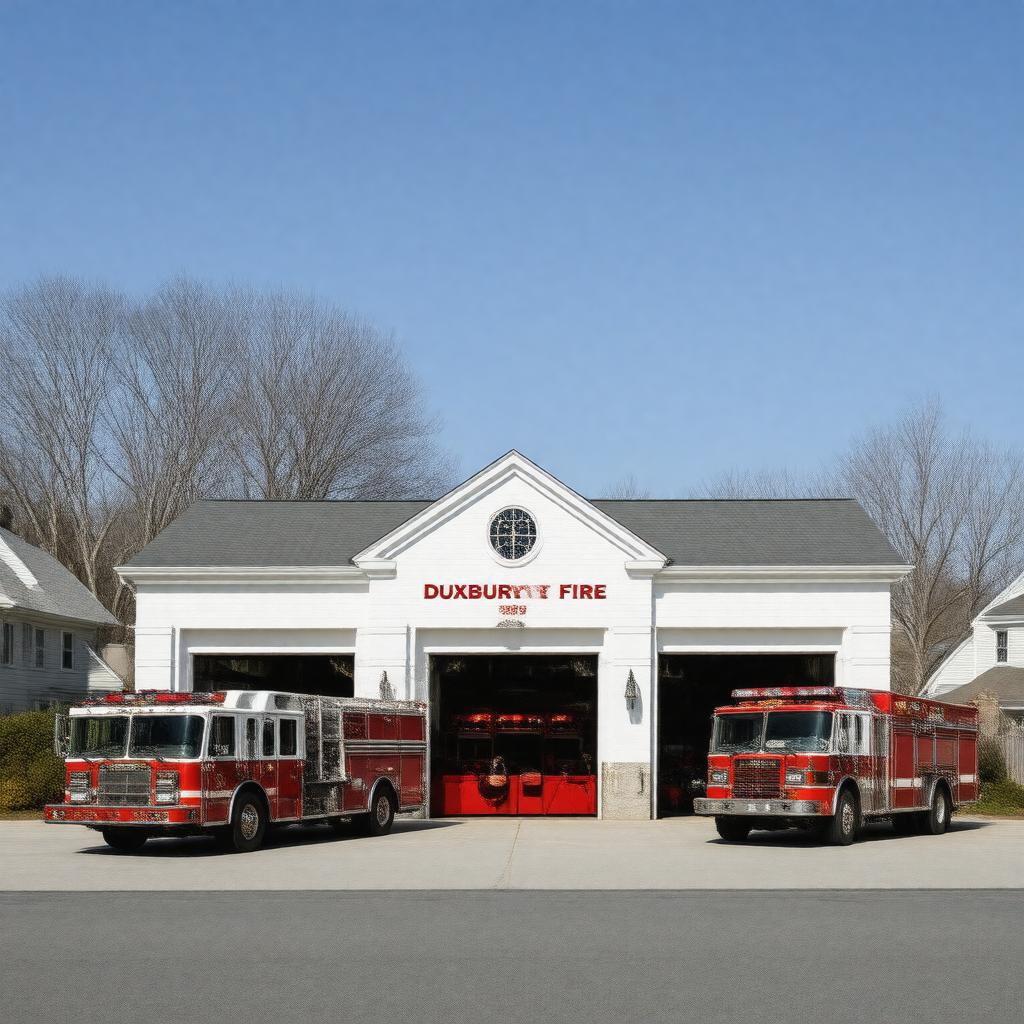 Click to view larger image AI-created image of Duxbury Fire Department