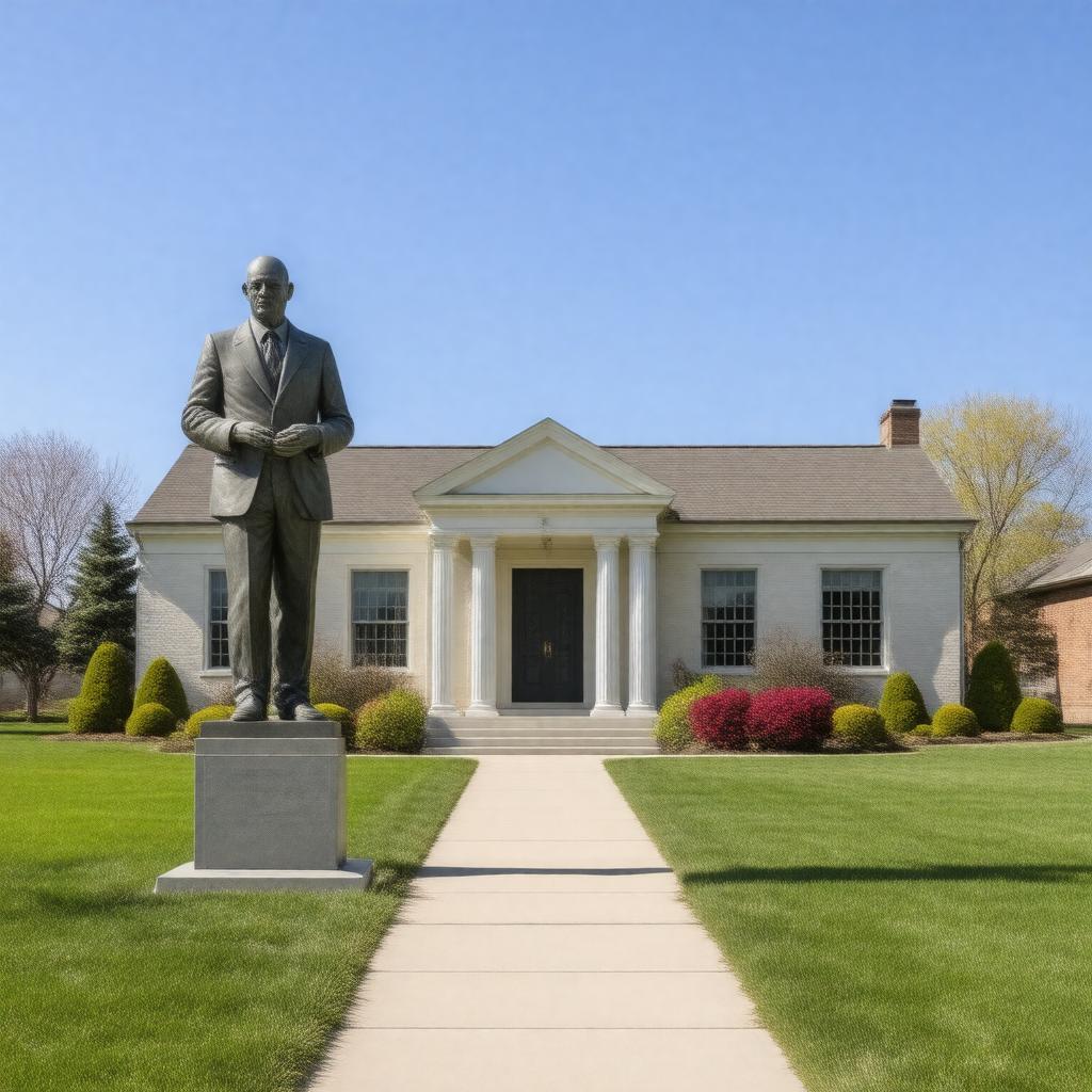 Click to view larger image AI-created image of Dwight D. Eisenhower Presidential Library, Museum, and Boyhood Home