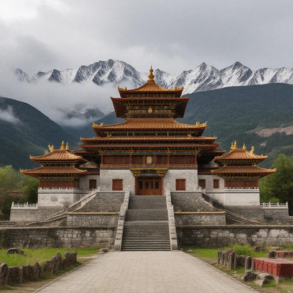 AI-created image of Dzogchen Monastery
