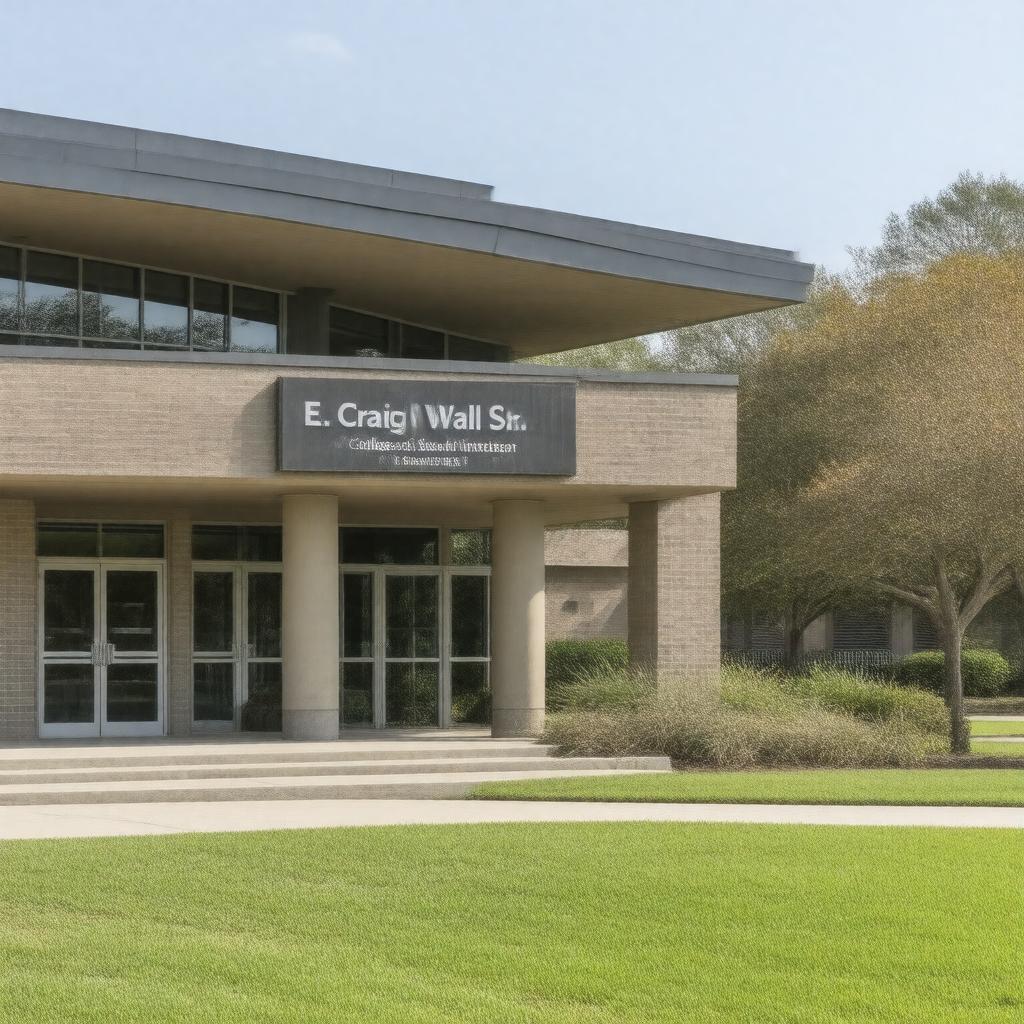 AI-created image of E. Craig Wall Sr. College of Business Administration