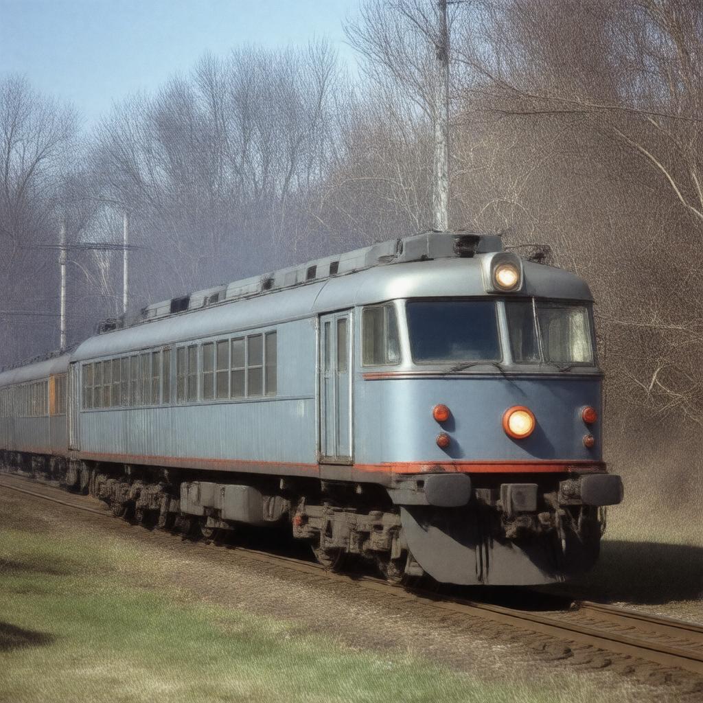 AI-created image of EMD F40PH locomotives