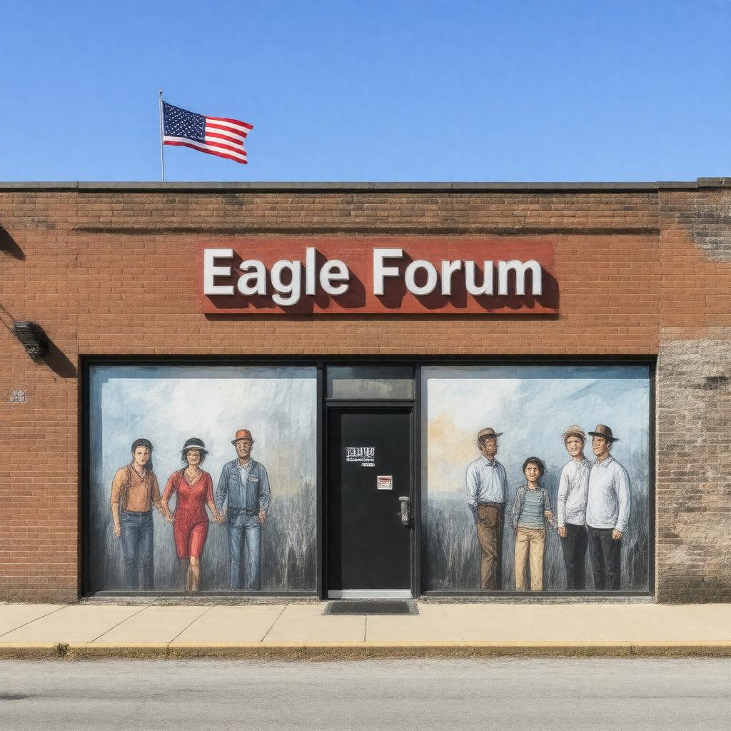 Click to view larger image AI-created image of Eagle Forum