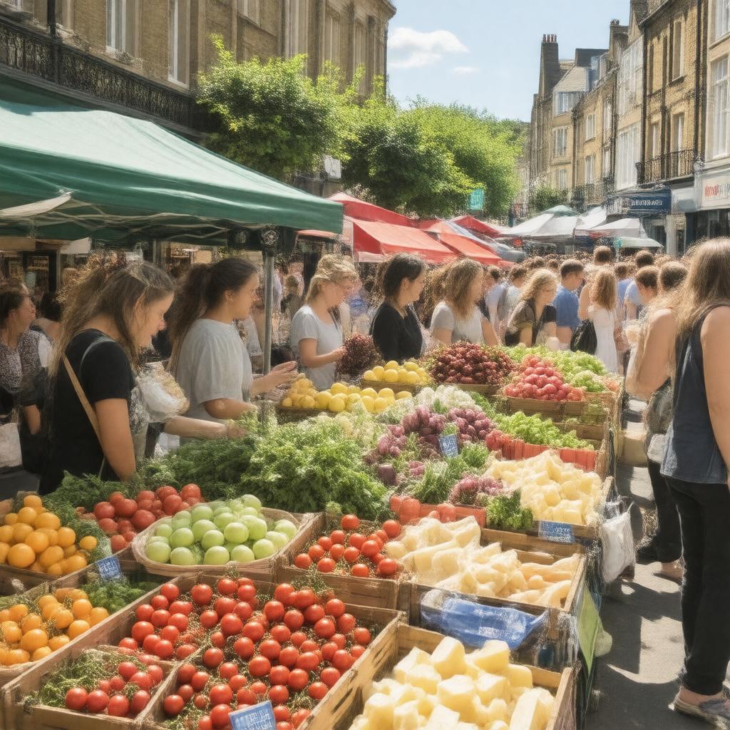 Click to view larger image AI-created image of Ealing Farmers' Market