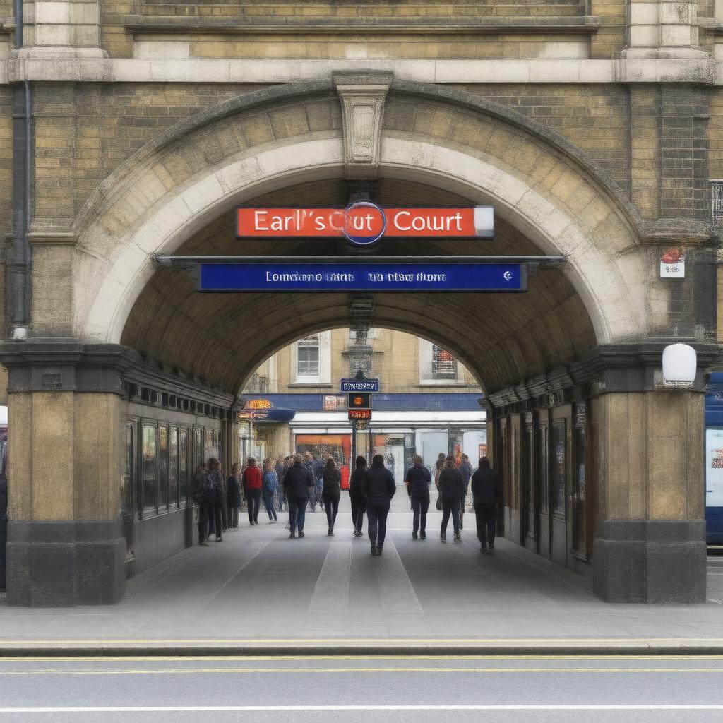 Click to view larger image AI-created image of Earl's Court station