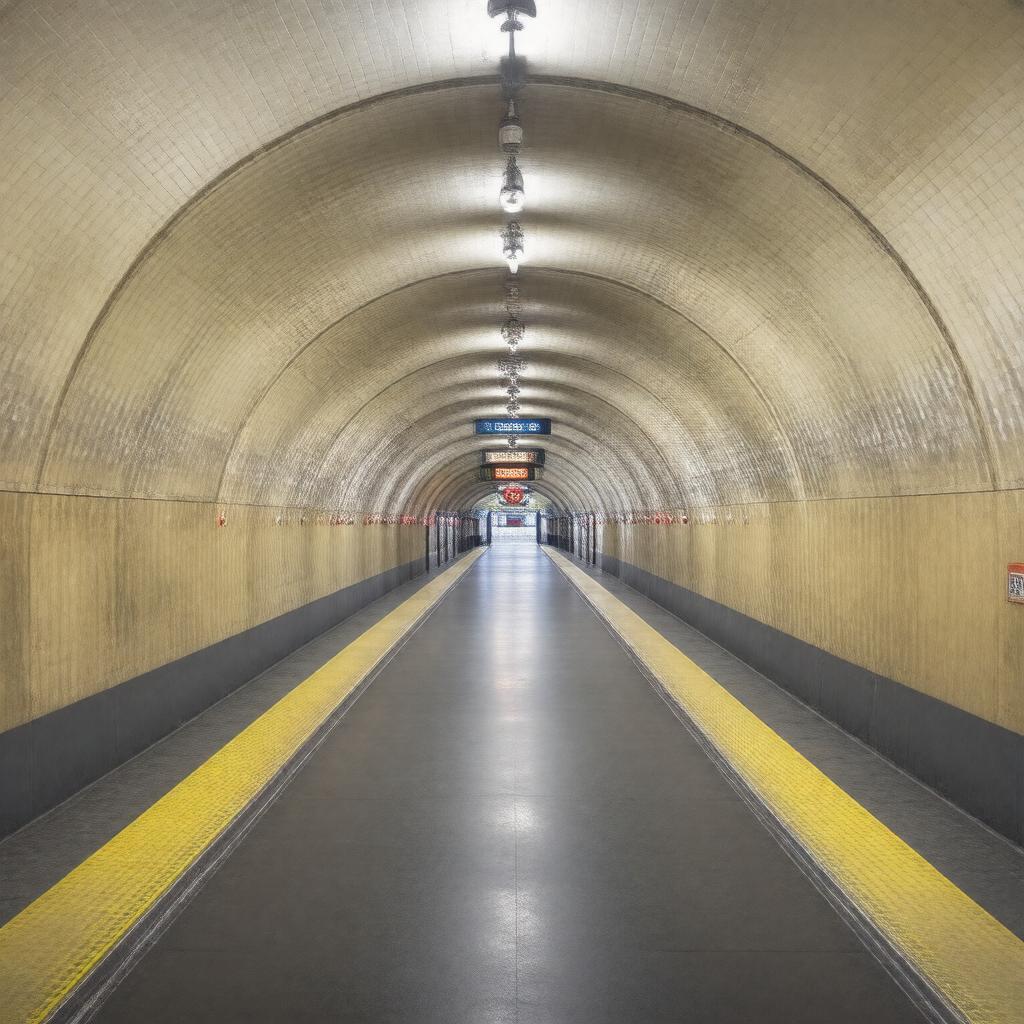 AI-created image of Earl's Court tube station