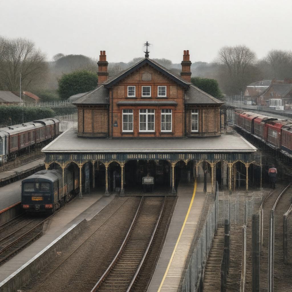AI-created image of Earlsfield railway station