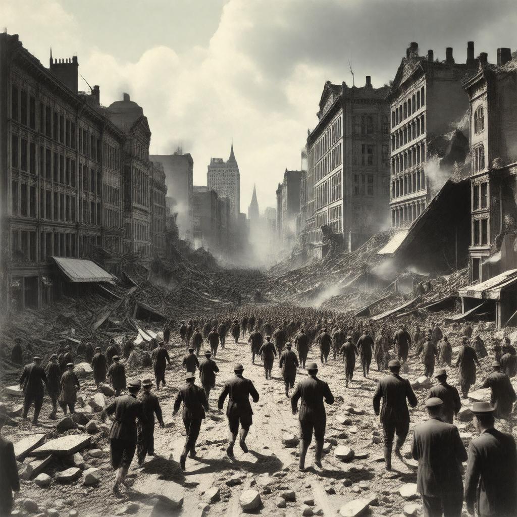 Click to view larger image AI-created image of Earthquake of 1925