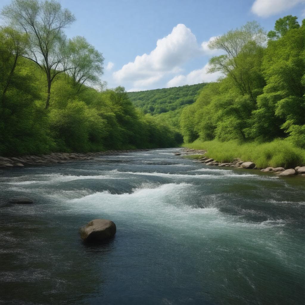AI-created image of East Branch Deerfield River