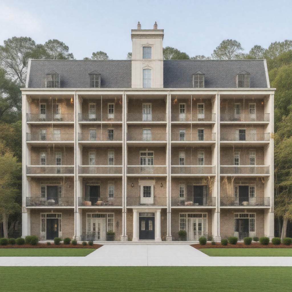 Click to view larger image AI-created image of East Campus Residence Hall