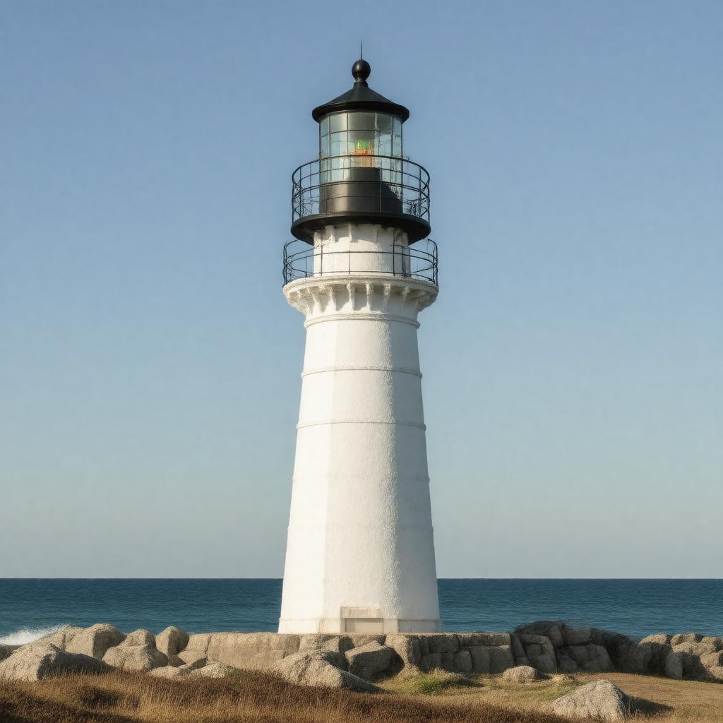 Click to view larger image AI-created image of East Chop Light