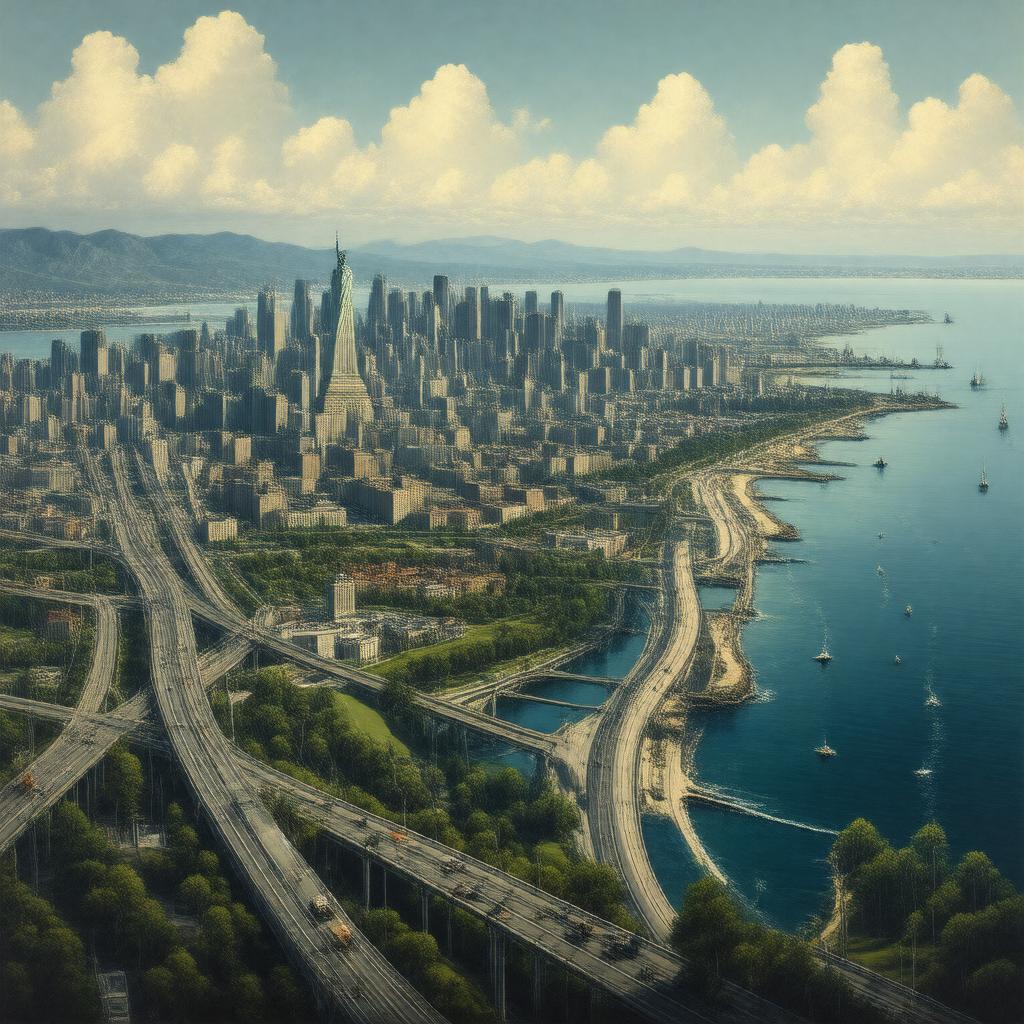 AI-created image of East Coast of the United States