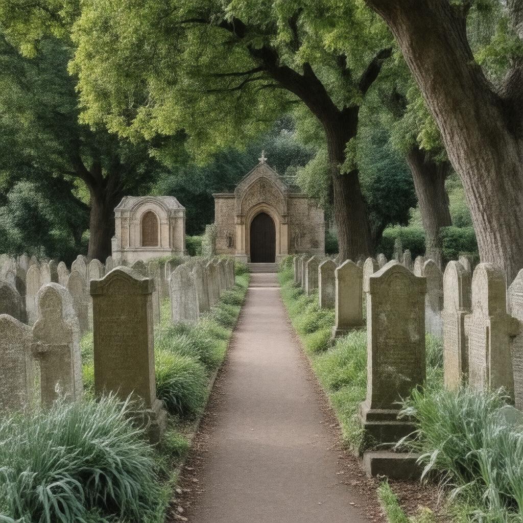 AI-created image of East Finchley Cemetery