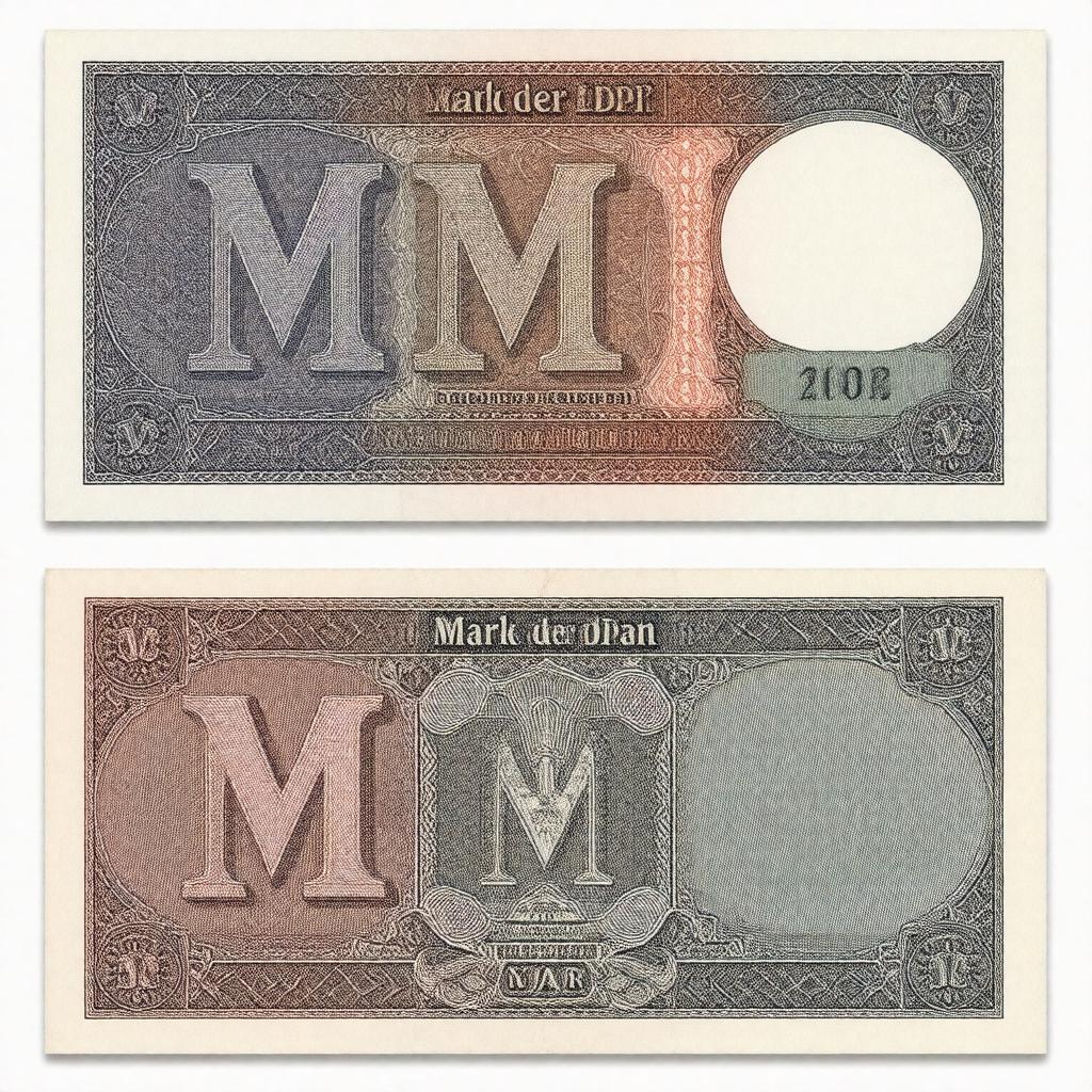 Click to view larger image AI-created image of East German mark