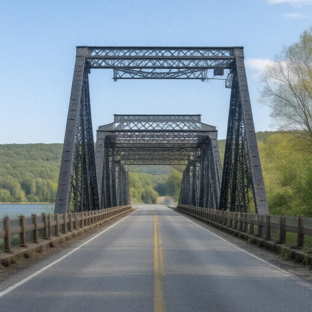 AI-created image of East Haddam Swing Bridge