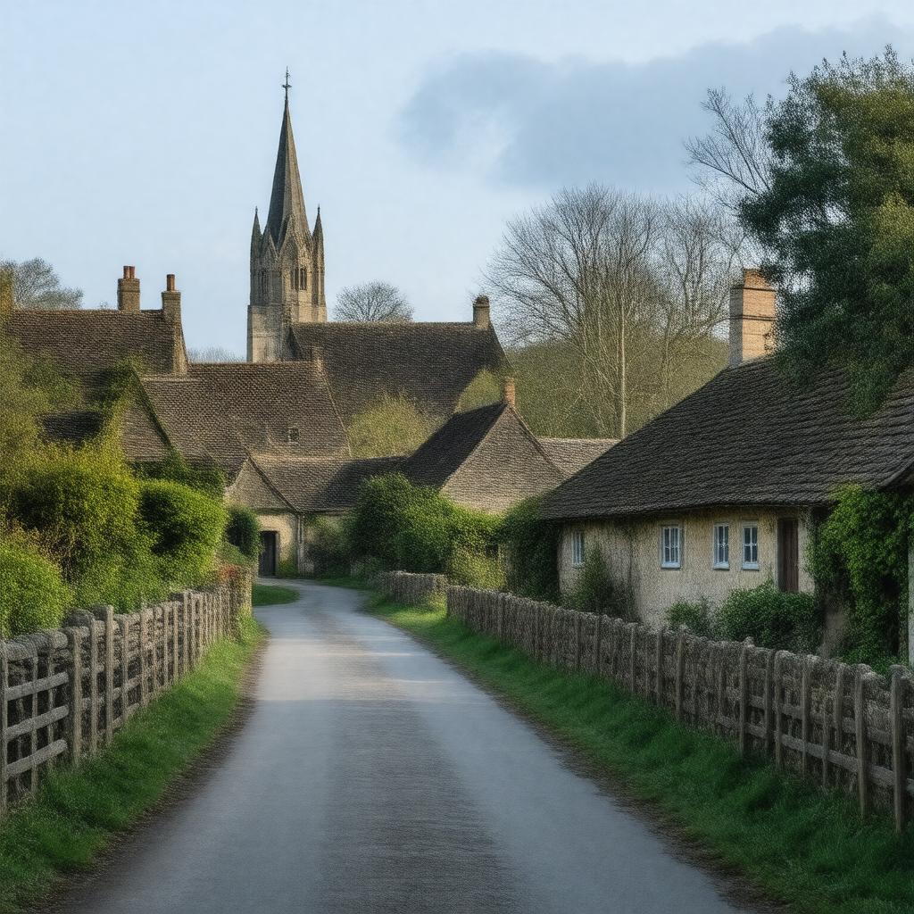 AI-created image of East Hendred, Oxfordshire, England