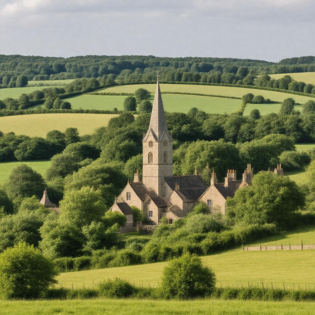 AI-created image of East Knoyle, Wiltshire, England