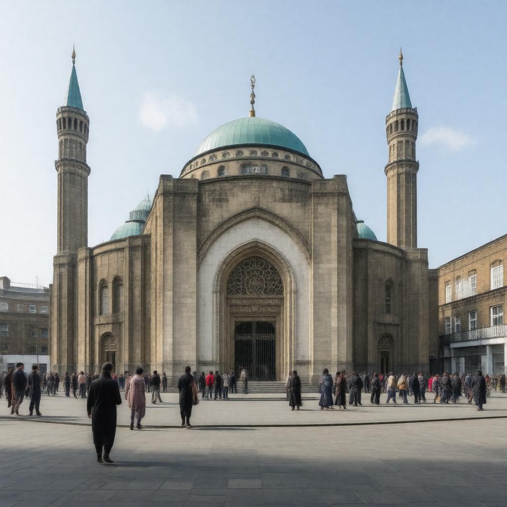 AI-created image of East London Mosque