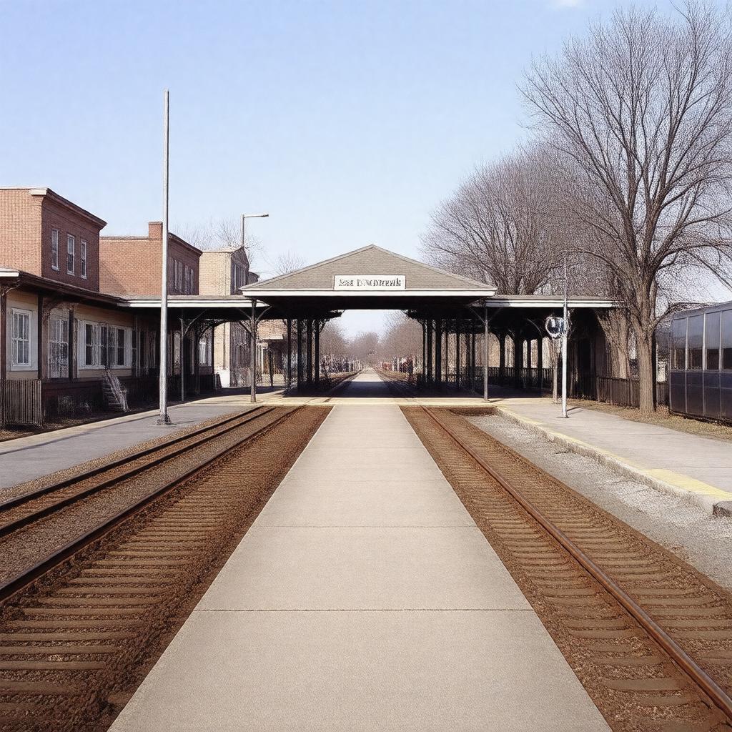 AI-created image of East Norwalk station