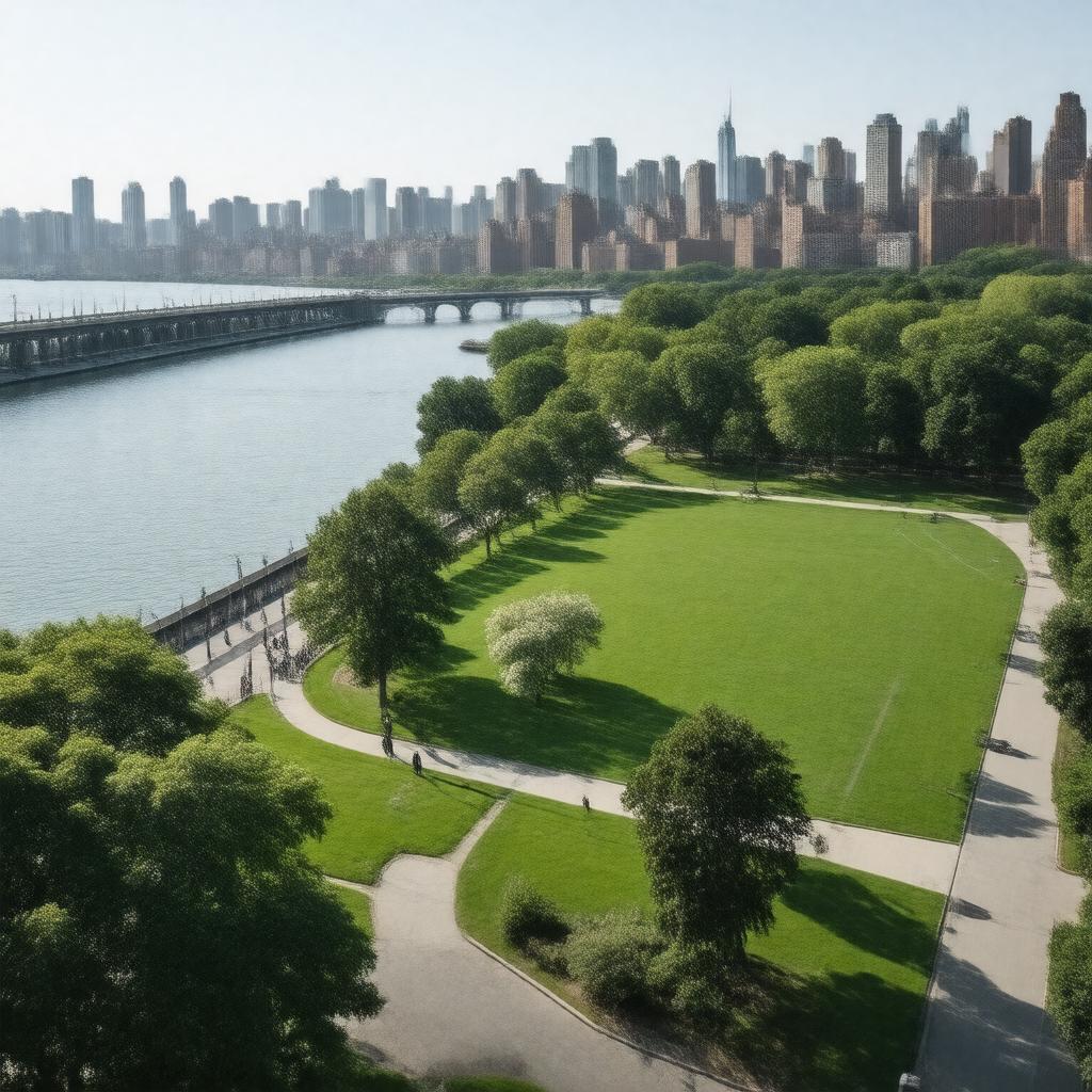 AI-created image of East River Park