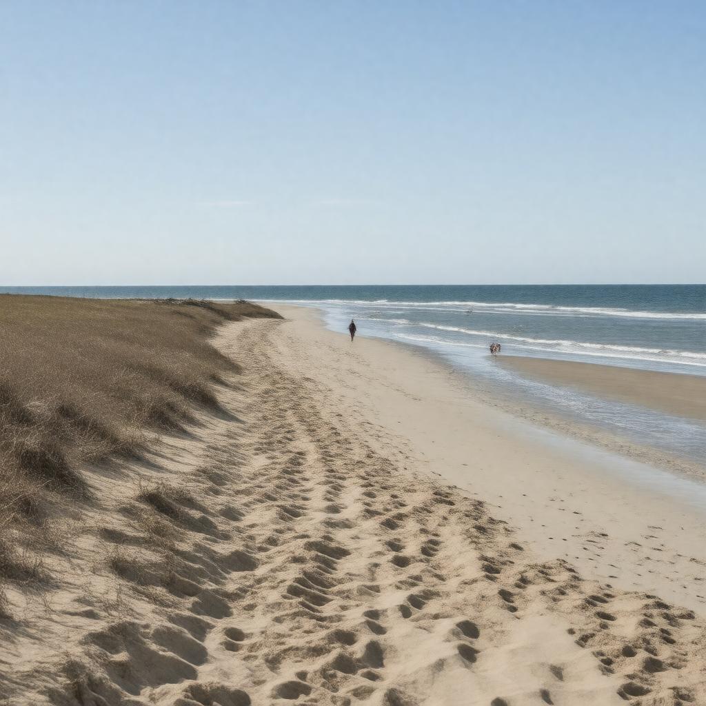 AI-created image of East Sandwich Beach