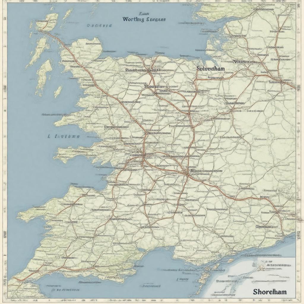 AI-created image of East Worthing and Shoreham