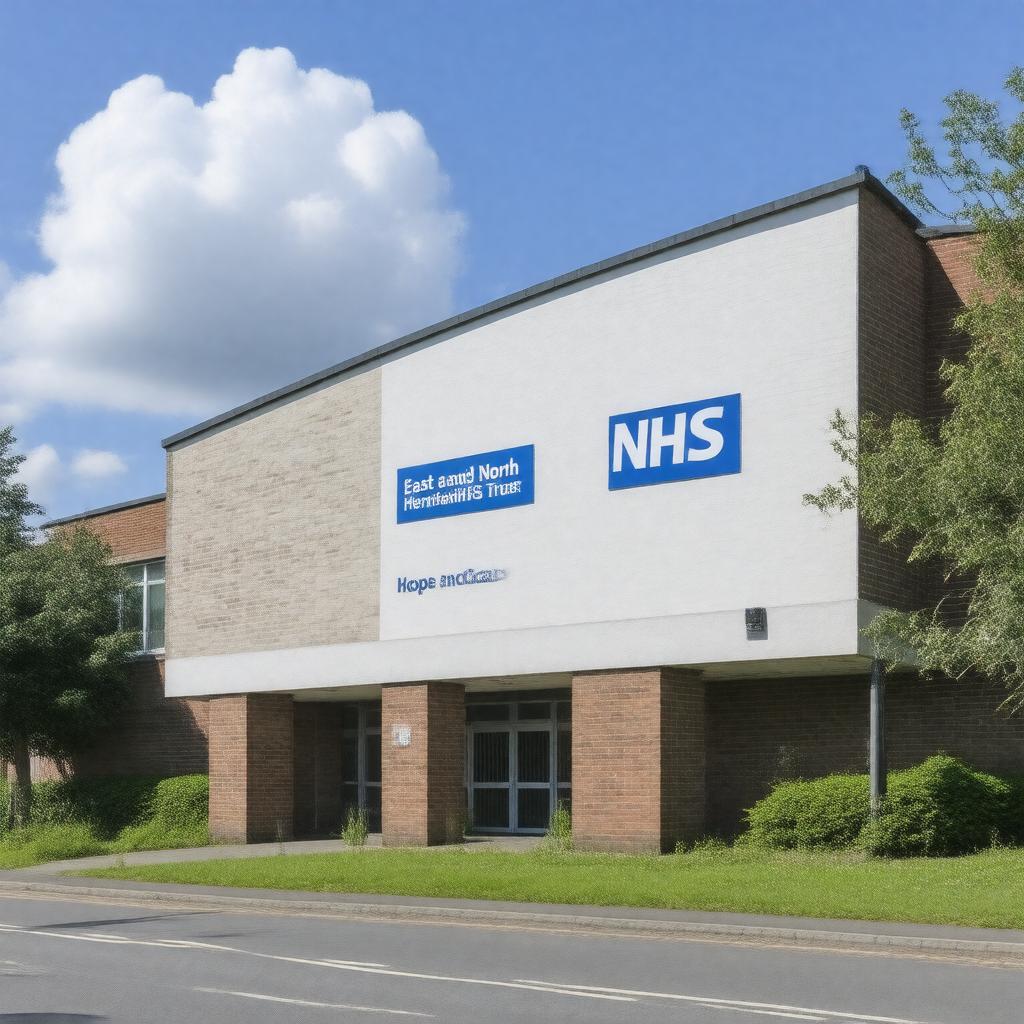 AI-created image of East and North Hertfordshire NHS Trust