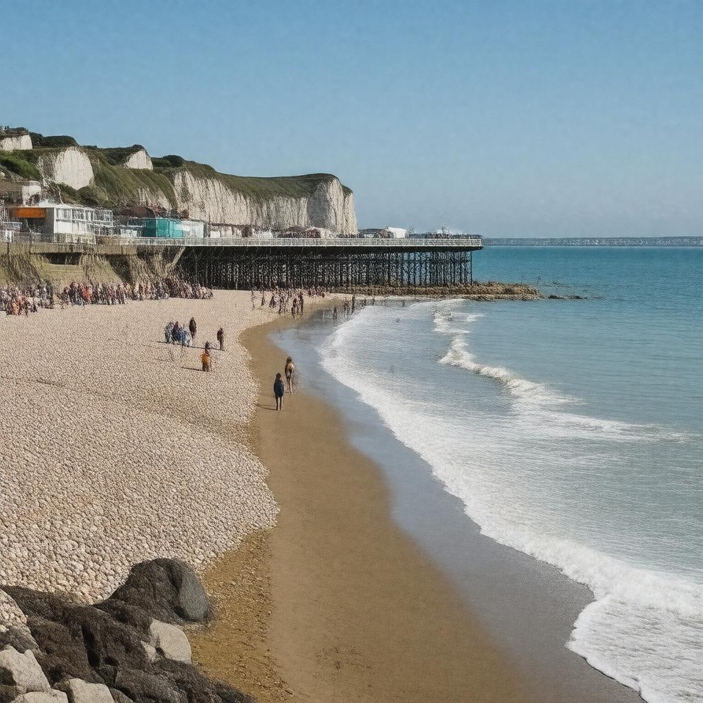 AI-created image of Eastbourne Beach