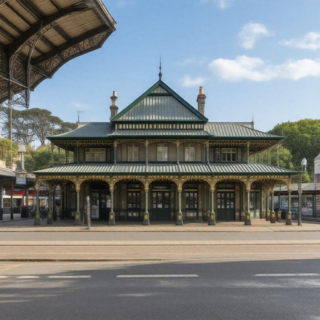 AI-created image of Eastbourne railway station