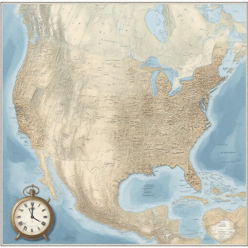 AI-created image of Eastern Time Zone