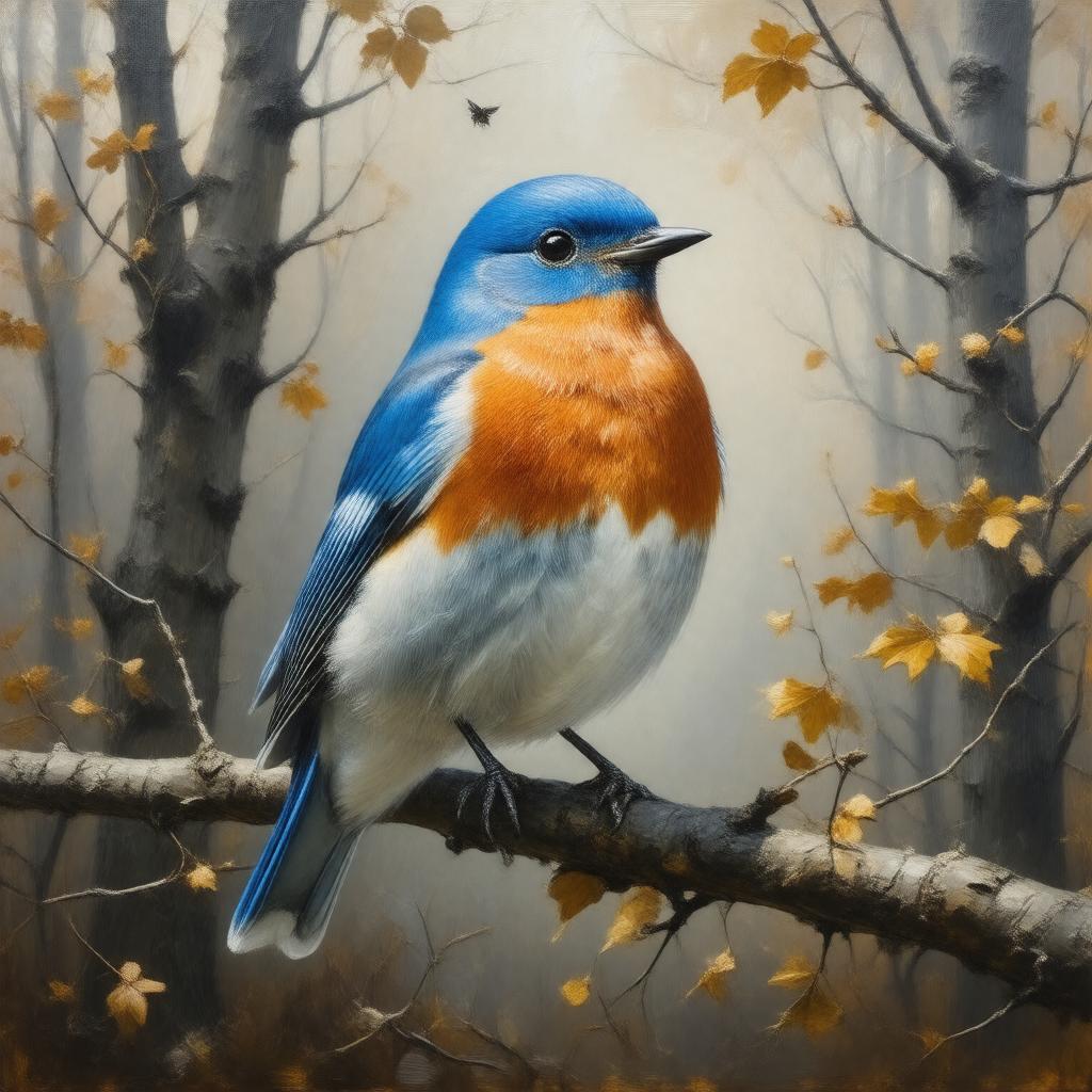 AI-created image of Eastern bluebird