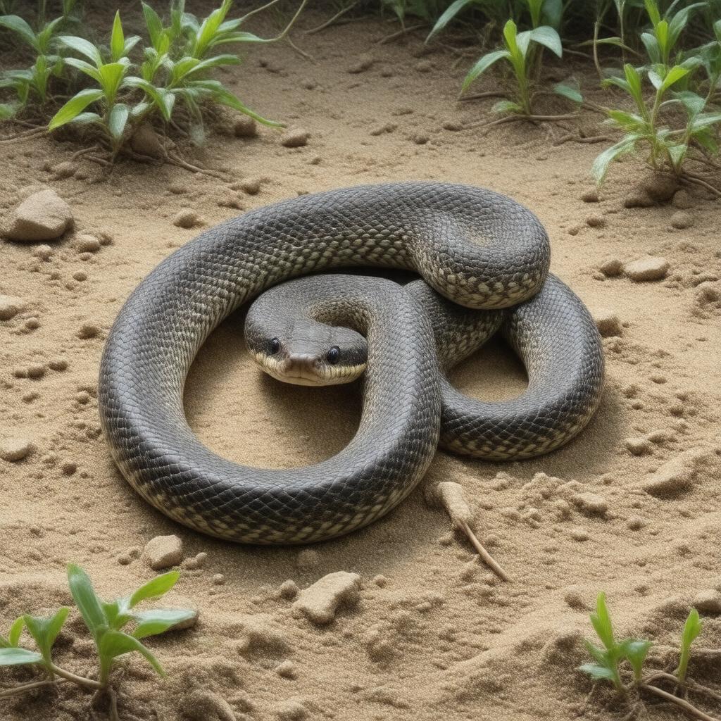 AI-created image of Eastern hognose snake