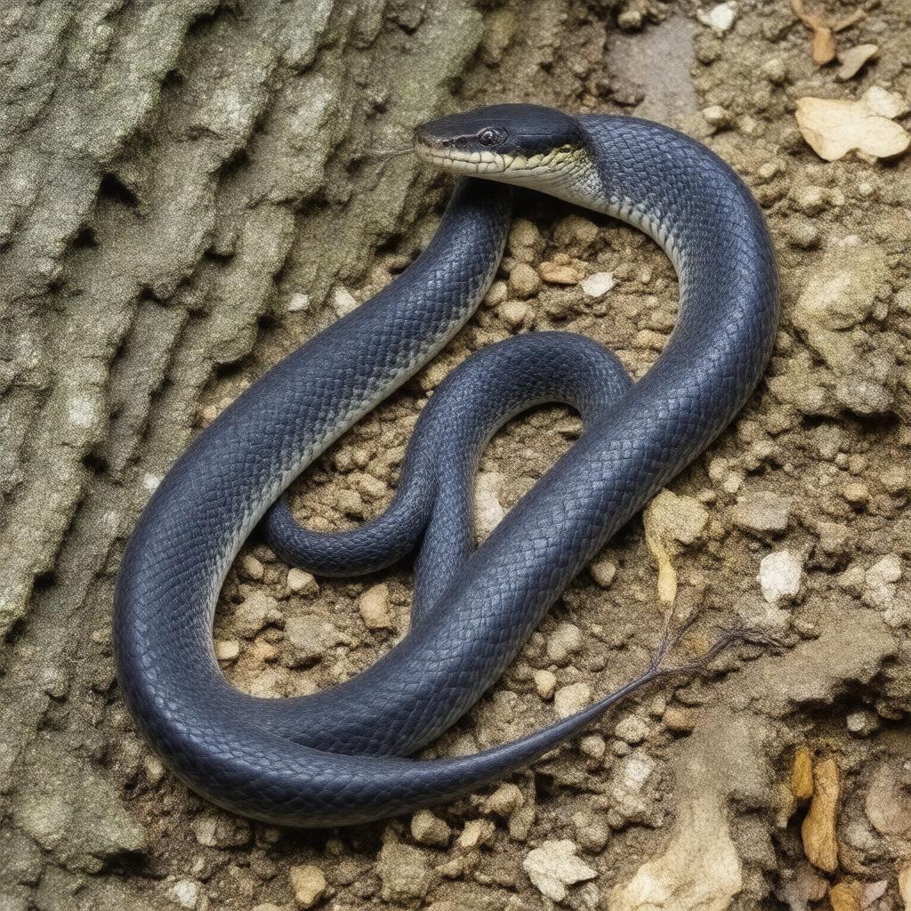 AI-created image of Eastern indigo snake