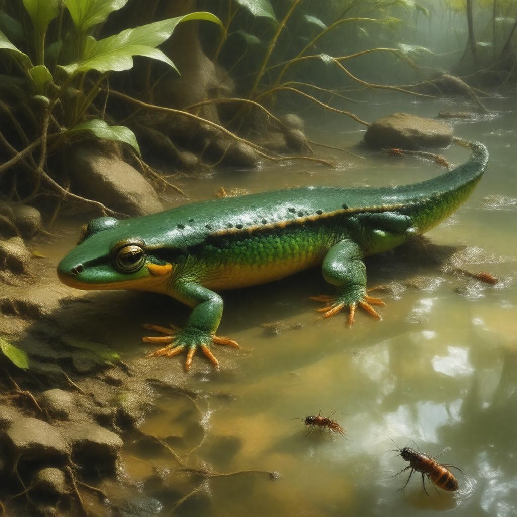 AI-created image of Eastern newt