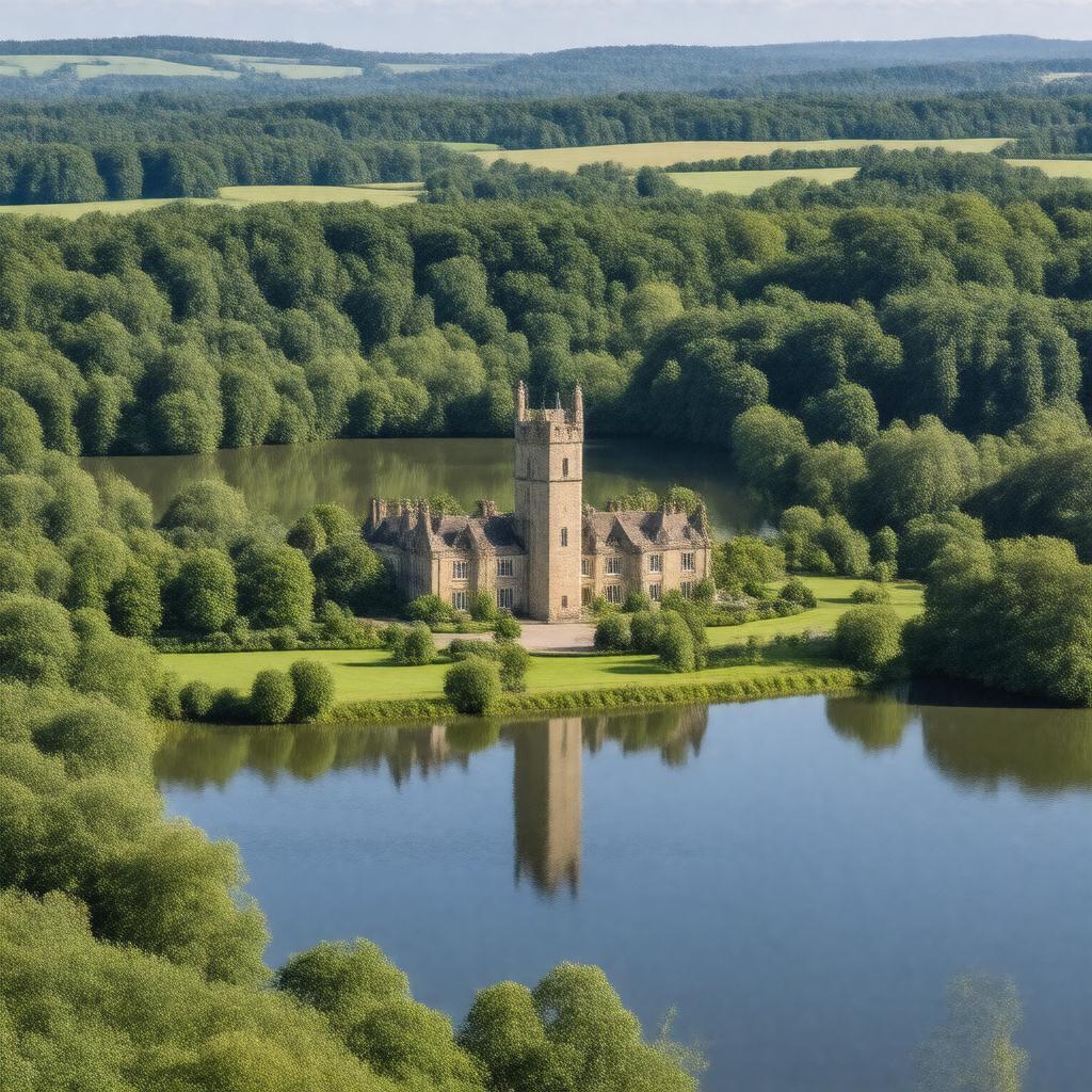 AI-created image of Eastwell Park, Kent, England