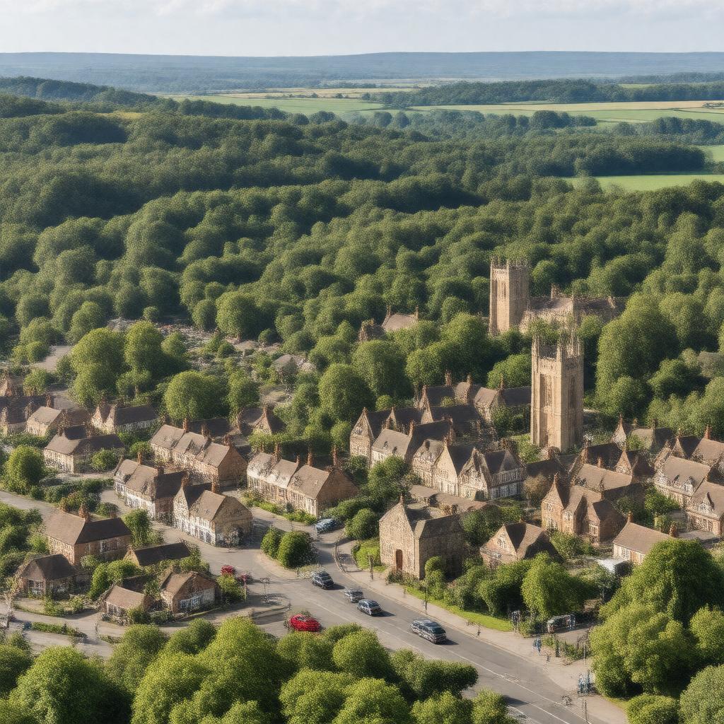 AI-created image of Eastwood, Nottinghamshire