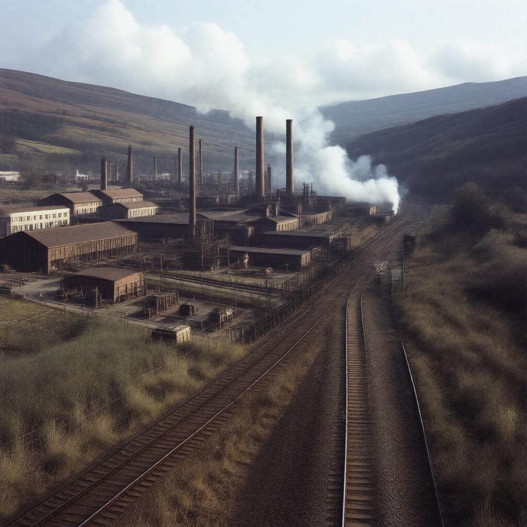 AI-created image of Ebbw Vale Steelworks